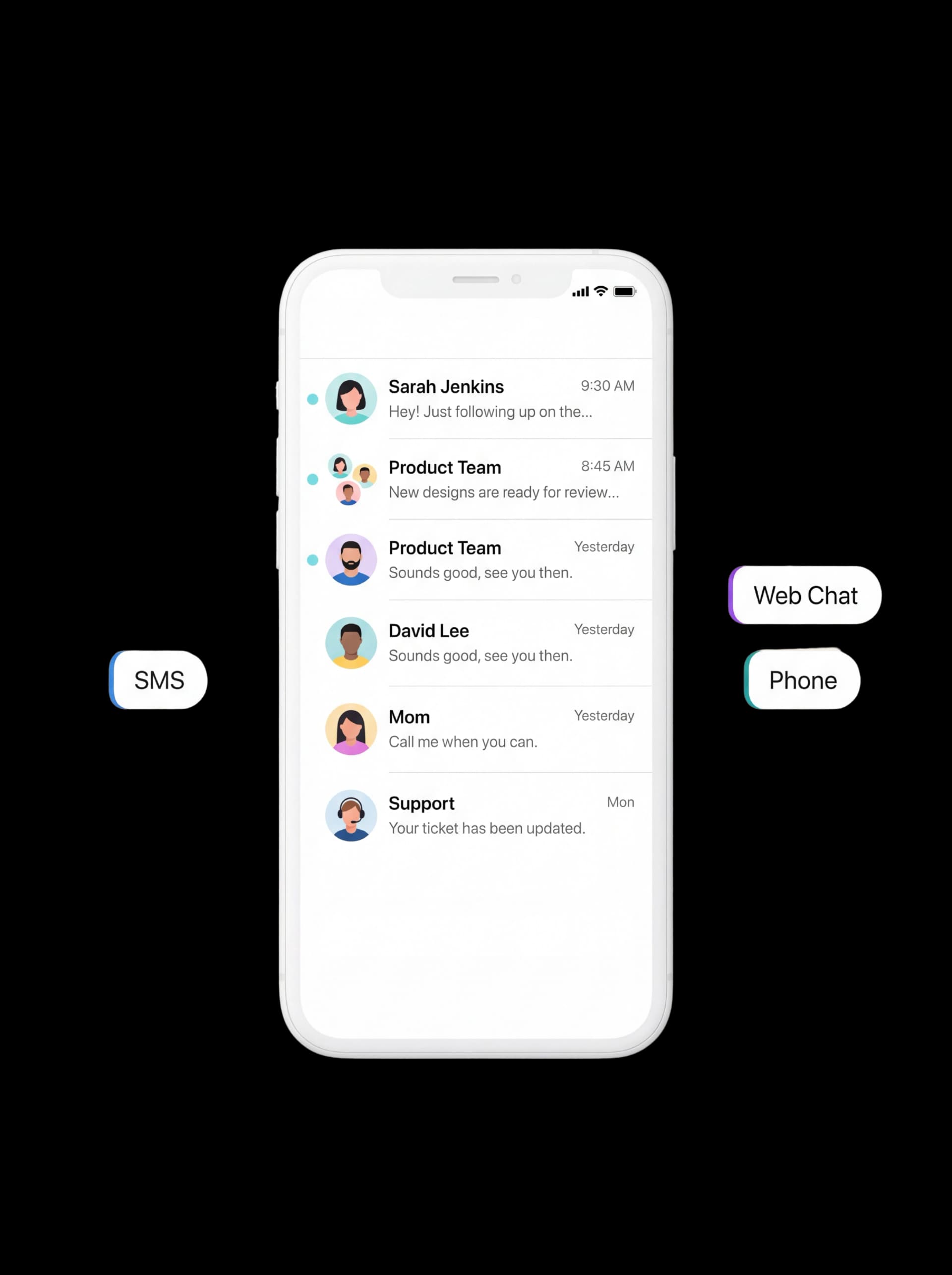 Conversation Hub — all channels in one inbox